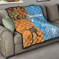 Custom Fiji Tapa And Australia Aboriginal Together Quilt LT05 - Polynesian Pride