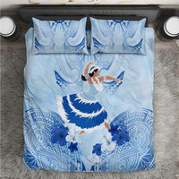 Cook Islands Women's Day Bedding Set With Polynesian Pattern