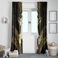 Niue Women's Day Window Curtain With Polynesian Pattern