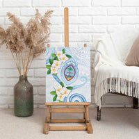 Guam Chamorro Canvas Wall Art Guasali Flowers Curves Style