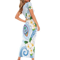 Guam Chamorro Family Matching Short Sleeve Bodycon Dress and Hawaiian Shirt Guasali Flowers Curves Style LT05 - Polynesian Pride