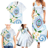 Guam Chamorro Family Matching Summer Maxi Dress and Hawaiian Shirt Guasali Flowers Curves Style LT05 - Polynesian Pride
