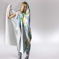 Guam Chamorro Hooded Blanket Guasali Flowers Curves Style