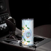 Guam Chamorro Skinny Tumbler Guasali Flowers Curves Style