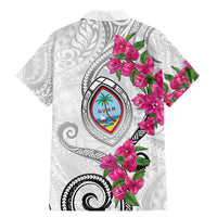 Guam Chamorro Family Matching Mermaid Dress and Hawaiian Shirt Curves Polynesian Tattoo Mix Bougainvillea LT05 - Polynesian Pride