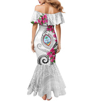 Guam Chamorro Family Matching Mermaid Dress and Hawaiian Shirt Curves Polynesian Tattoo Mix Bougainvillea LT05 - Polynesian Pride