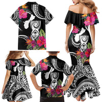 Hafa Adai Guam Family Matching Mermaid Dress and Hawaiian Shirt Polynesian Tattoo Tropical Flowers LT05 - Polynesian Pride