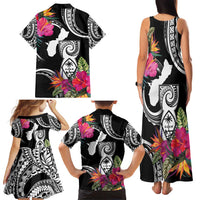Hafa Adai Guam Family Matching Tank Maxi Dress and Hawaiian Shirt Polynesian Tattoo Tropical Flowers LT05 - Polynesian Pride