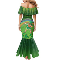Personalised Hawaii Saint Patrick's Day Family Matching Mermaid Dress and Hawaiian Shirt Let's Get Fit Shaced LT05 - Polynesian Pride