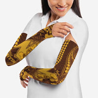 Personalised Hawaii Mililani High School Arm Sleeves Tribal Tattoo With Hibiscus Flowers