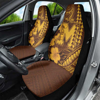 Hawaii Mililani High School Car Seat Cover Tribal Tattoo With Hibiscus Flowers LT05 - Polynesian Pride