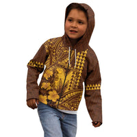 Personalised Hawaii Mililani High School Kid Hoodie Tribal Tattoo With Hibiscus Flowers LT05 - Polynesian Pride