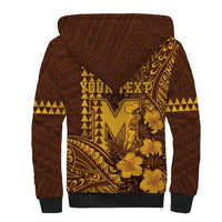 Personalised Hawaii Mililani High School Sherpa Hoodie Tribal Tattoo With Hibiscus Flowers LT05 - Polynesian Pride
