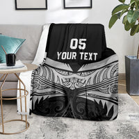 Custom New Zealand Cricket Blanket Go Champions World Cup 2024 With Maori Pattern