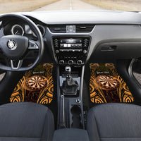 Personalised New Zealand Darts Car Mats Gold Dart Board Maori Pattern