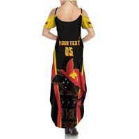 Custom Papua New Guinea Cricket Family Matching Summer Maxi Dress and Hawaiian Shirt 2024 World Cup LT05 - Polynesian Pride