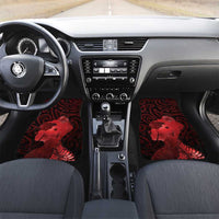 Aotearoa Mana Wahine Car Mats The Spiritual Power Of Women LT05 Set 2pcs - Front Red - Polynesian Pride