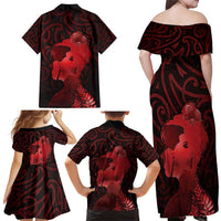 Aotearoa Mana Wahine Family Matching Off Shoulder Maxi Dress and Hawaiian Shirt The Spiritual Power Of Women LT05 - Polynesian Pride
