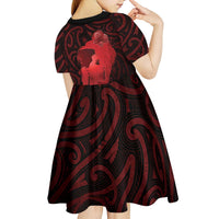 Aotearoa Mana Wahine Kid Short Sleeve Dress The Spiritual Power Of Women LT05 - Polynesian Pride