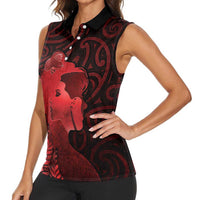 Aotearoa Mana Wahine Women Sleeveless Polo Shirt The Spiritual Power Of Women LT05 - Polynesian Pride