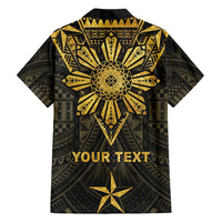 Personalised Philippines Independence Day Family Matching Short Sleeve Bodycon Dress and Hawaiian Shirt Filipinos Sun Star Tribal LT05 - Polynesian Pride