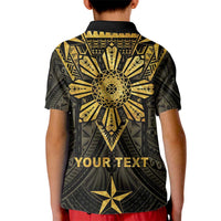 Personalised Philippines Independence Day Kid Polo Shirt Filipinos Sun Star Tribal