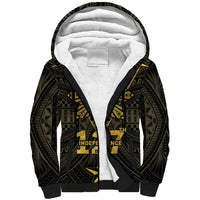 Personalised Philippines Independence Day Sherpa Hoodie Filipinos Sun Star Tribal LT05 Unisex Gold - Polynesian Pride