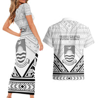 Personalised Kiribati Gospel Day Couples Matching Short Sleeve Bodycon Dress and Hawaiian Shirt Coat Of Arms Polynesian Pattern LT05 - Polynesian Pride