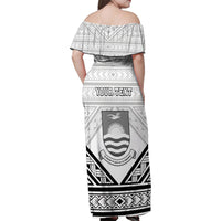 Personalised Kiribati Gospel Day Family Matching Off Shoulder Maxi Dress and Hawaiian Shirt Coat Of Arms Polynesian Pattern LT05 - Polynesian Pride