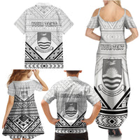 Personalised Kiribati Gospel Day Family Matching Summer Maxi Dress and Hawaiian Shirt Coat Of Arms Polynesian Pattern LT05 - Polynesian Pride
