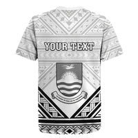 Personalised Kiribati Gospel Day Rugby Jersey Coat Of Arms Polynesian Pattern
