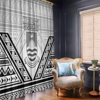 Kiribati Gospel Day Window Curtain Coat Of Arms Polynesian Pattern LT05 - Polynesian Pride