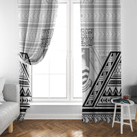 Kiribati Gospel Day Window Curtain Coat Of Arms Polynesian Pattern LT05 - Polynesian Pride
