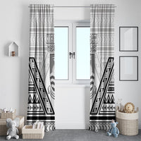 Kiribati Gospel Day Window Curtain Coat Of Arms Polynesian Pattern LT05 - Polynesian Pride