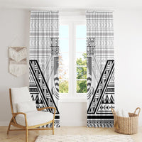 Kiribati Gospel Day Window Curtain Coat Of Arms Polynesian Pattern LT05 - Polynesian Pride