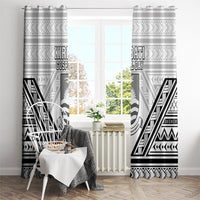 Kiribati Gospel Day Window Curtain Coat Of Arms Polynesian Pattern LT05 - Polynesian Pride