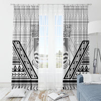 Kiribati Gospel Day Window Curtain Coat Of Arms Polynesian Pattern LT05 - Polynesian Pride