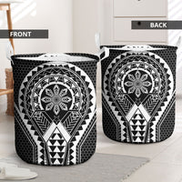 Philippines Batok Tribal Inspired Tattoo Black Laundry Basket LT05 - Polynesian Pride