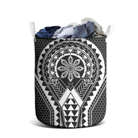Philippines Batok Tribal Inspired Tattoo Black Laundry Basket LT05 - Polynesian Pride