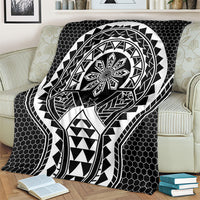 Philippines Batok Tribal Inspired Tattoo Black Blanket LT05 - Polynesian Pride