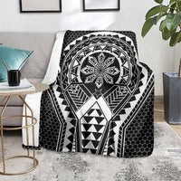 Philippines Batok Tribal Inspired Tattoo Black Blanket LT05 - Polynesian Pride