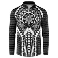Philippines Batok Tribal Inspired Tattoo Black Button Sweatshirt LT05 Black - Polynesian Pride