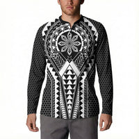 Philippines Batok Tribal Inspired Tattoo Black Button Sweatshirt LT05 - Polynesian Pride