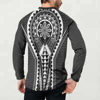Philippines Batok Tribal Inspired Tattoo Black Button Sweatshirt LT05 - Polynesian Pride