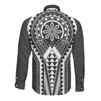Philippines Batok Tribal Inspired Tattoo Black Long Sleeve Button Shirt LT05 - Polynesian Pride