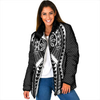 Philippines Batok Tribal Inspired Tattoo Black Padded Jacket LT05 Women Black - Polynesian Pride