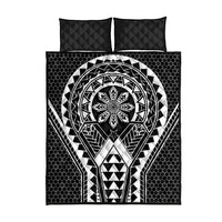 Philippines Batok Tribal Inspired Tattoo Black Quilt Bed Set LT05 - Polynesian Pride
