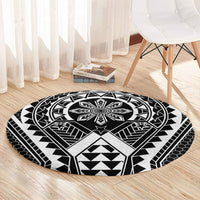 Philippines Batok Tribal Inspired Tattoo Black Round Carpet LT05 - Polynesian Pride