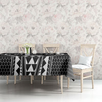 Philippines Batok Tribal Inspired Tattoo Black Tablecloth LT05 - Polynesian Pride