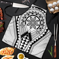 Philippines Batok Tribal Inspired Tattoo White Apron LT05 White - Polynesian Pride